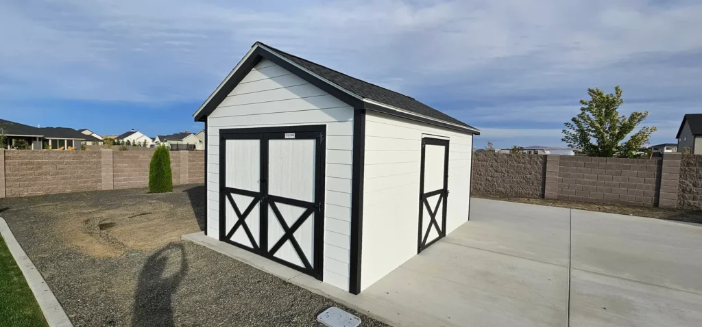 Built a shed and installing siding