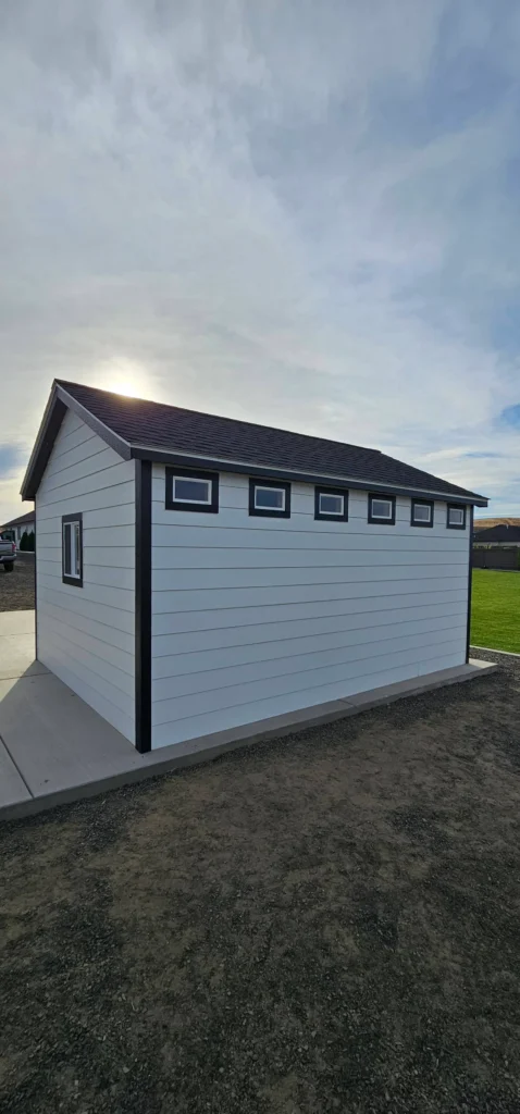 Built a shed and installing siding