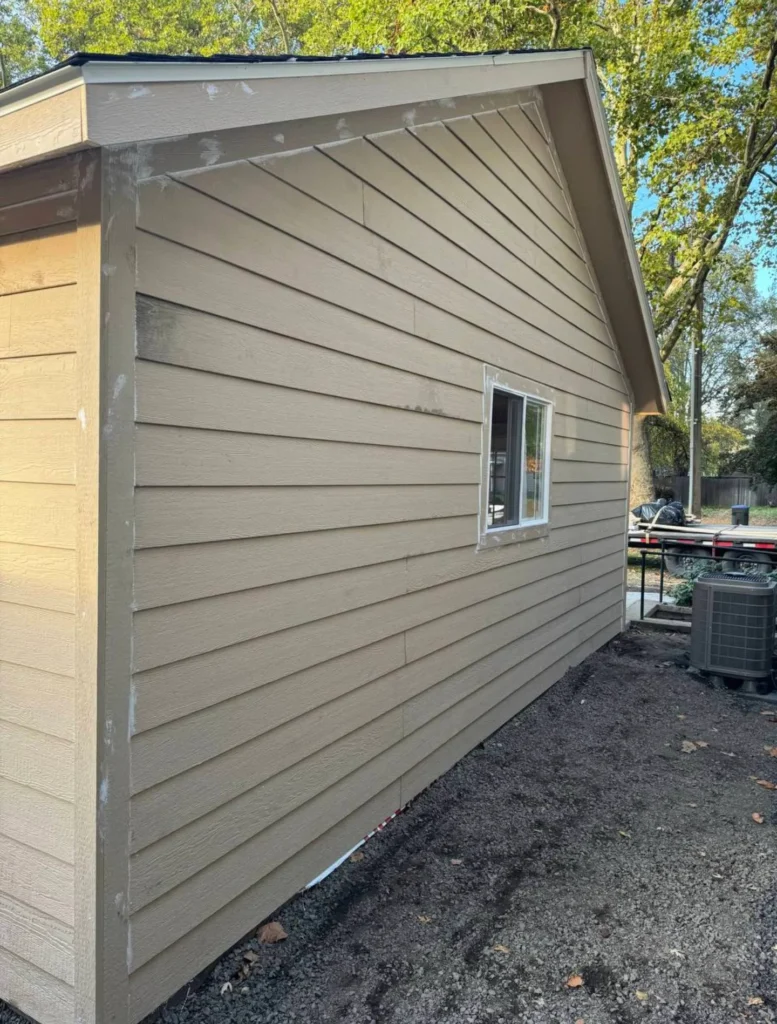 Built a Garage and installing siding