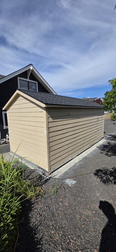 Built a shed and installing siding