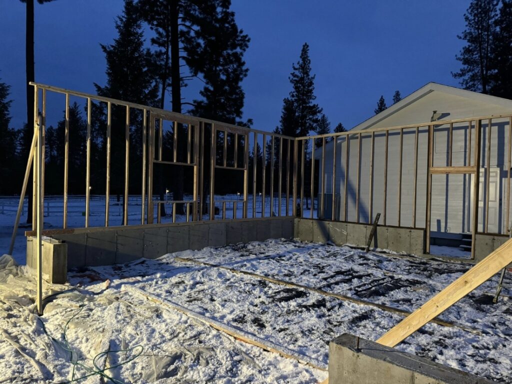 Frame for garage