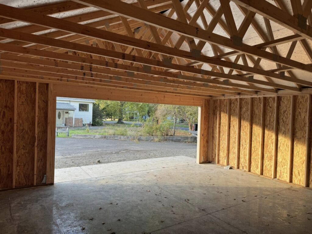 Frame for garage