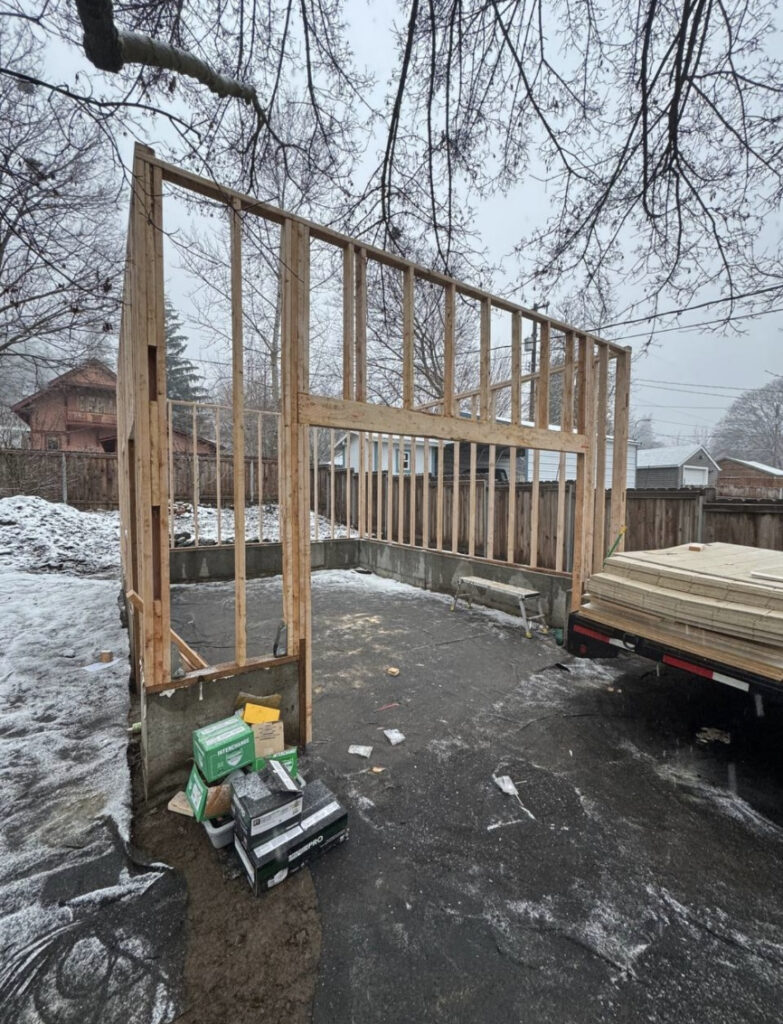 Framing garage